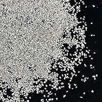 Crushed Glass Irregular Metallic Chips 100g Sprinkles Chunky Glitter for Nail Arts Craft Resin DIY Mobile Phone Case Vase Fillers Jewelry Making Home Decoration (Silver, 0.5-2mm)