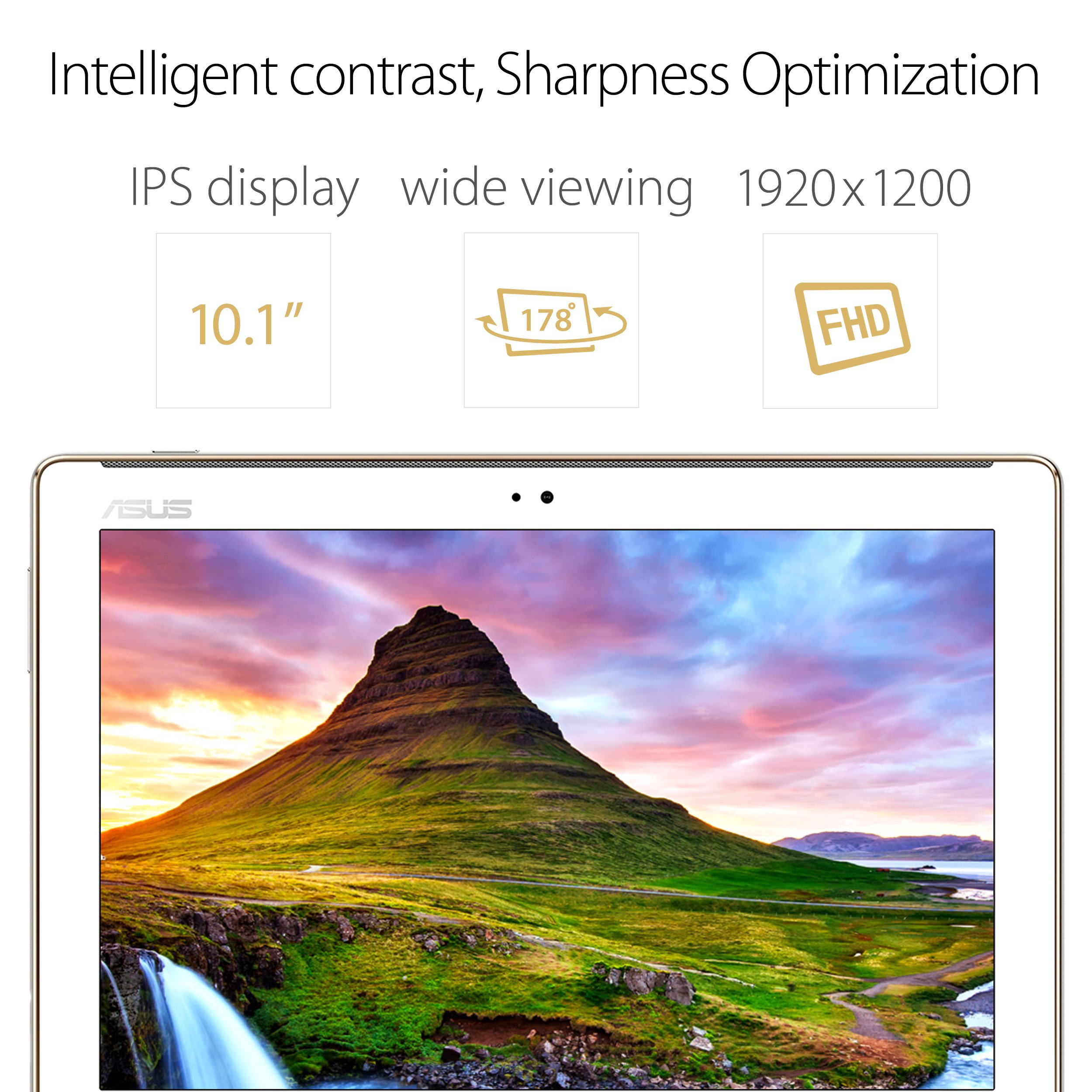 ASUS ZenPad 10 10.1-inch IPS WXGA (1920x1200) FHD Tablet, 2GB RAM 16GB storage, 4680 mAh battery, Android 7.0, Pearl White (Z301MF-A2-WH)