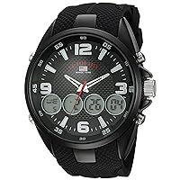 Accutime Men Analog-Digital Quartz Watch with Rubber Strap US9596