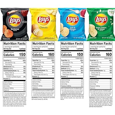 Lay's Potato Chips, Variety Pack, 1 Ounce (Pack of 40)
