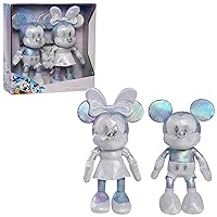 Just Play Disney100 Years of Wonder Mickey Mouse & Minnie Mouse Collector Set Plush Stuffed Animals, Kids Toys for Ages 2 Up