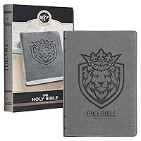 KJV Holy Bible, Gift Edition for Boys King James Version, Faux Leather Flexible Cover, Charcoal Gray Lion Emblem KJV Holy Bible, Gift Edition for Boys King James Version, Faux Leather Flexible Cover, Charcoal Gray Lion Emblem Leather Bound Imitation Leather Paperback