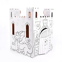 Easy Playhouse Fairy Tale Castle - Kids Art and Craft for Indoor and Outdoor Fun, Color, Draw, Doodle – Decorate and Personalize a Cardboard Fort, 32