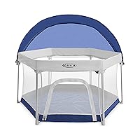 Graco Pack 'n Play LiteTraveler LX Playard Outdoor and Indoor Playspace with Compact Fold UV Canopy, Canyon