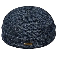 Sterkowski Docker Hat Harris Tweed Beanie Cap for Men and Women Warm Beanie Hat