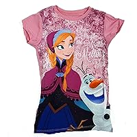 Disney Frozen Anna and Olaf Melting For Juniors Pink T-Shirt | S