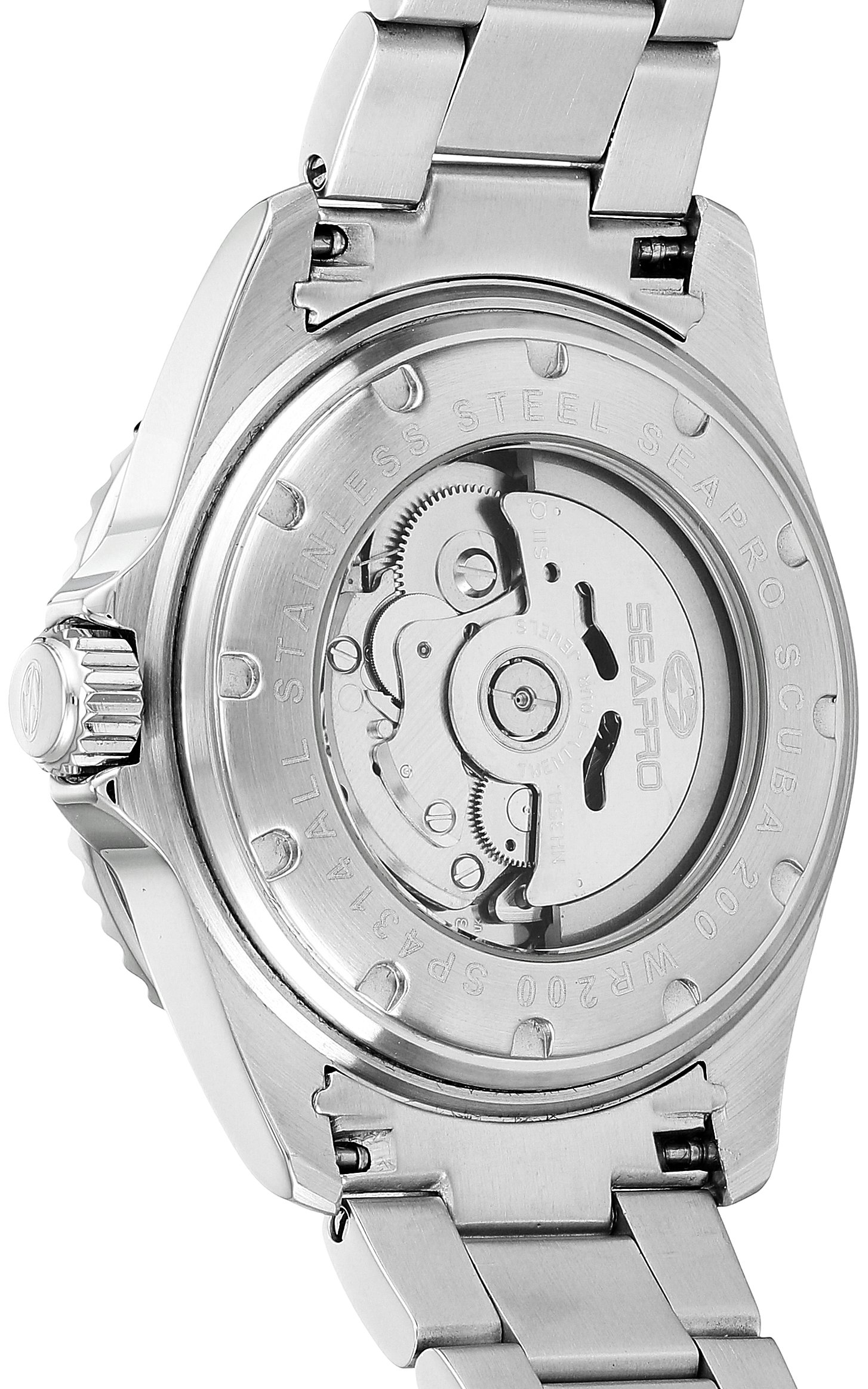 Seapro Men's SP4314 Scuba 200 Analog Display Automatic Self Wind Silver Watch