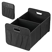 HEYTRIP Large Trunk Organizer with Built-in Leakproof Cooler Bag, 2 Tie-Down Straps, 4 Removable Dividers, Foldable Cover, Built with 2mm PE Board