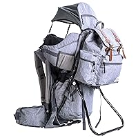 ClevrPlus Urban Explorer Child Carrier Hiking Baby Backpack, Heather Gray