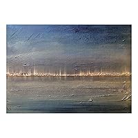 Distant Lights Lake Ontario | World Paintings Art Prints A5 Signed Giclee Print