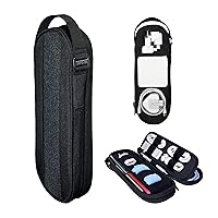 Side by Side Cable Organizer Tech Bag for Laptop Accessories | Electronic Organizer Travel Case for Cord & Tech Gadgets | Small Charger Organizer Pouch for Travel Essentials (Shadow)
