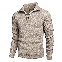 COOFANDY Men Casual Knit Pullover Sweatshirt Slim Fit Thermal Fashion Sweater
