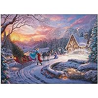 Ceaco - Thomas Kinkade - Disney - Holiday - Cinderella Bringing Home The Tree - 1000 Piece Jigsaw Puzzle