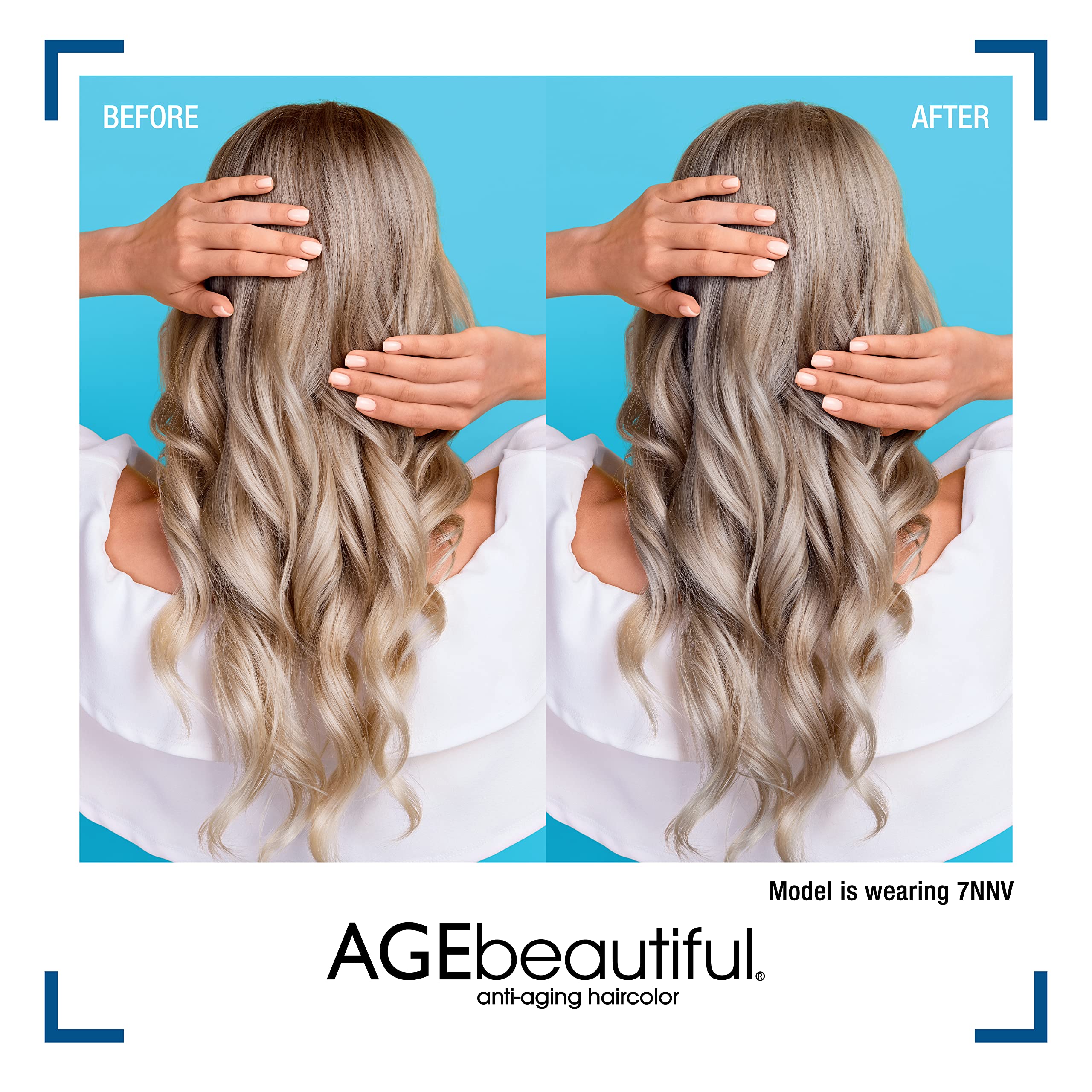 AGEbeautiful Permanent Liqui Creme Hair Color Dye | 100% Gray Coverage | Anti-Aging | Professional Salon Coloring | 10NNV Very Light Intense Neutral Violet Blonde