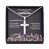 Holy Confirmation Necklace - to A Beautiful - Jewelry for Women Christian Faith Cross Girls Baptism Standard