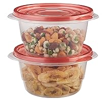 TakeAlongs Small Bowl Food Storage Containers, 3.2 Cup, Tint Chili, 2 Count
