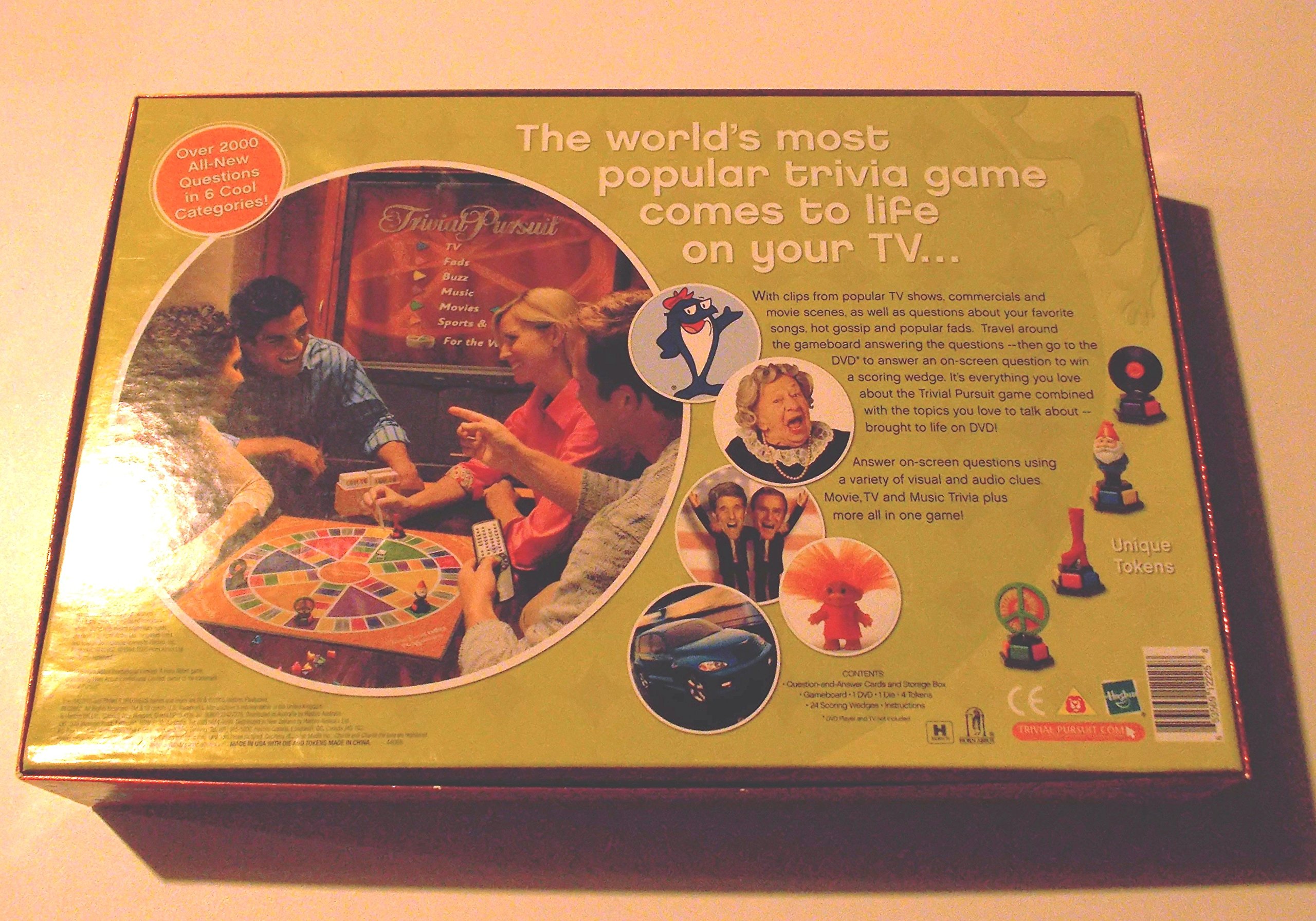 Hasbro 2 to 6 Players. - Trivial Pursuit - DVD Pop Culture 2Nd Edition