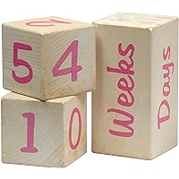 Portrait Prop Age Blocks - Pink - 2 Number Blocks - Made in USA