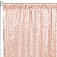 Blush/Rose Gold Velvet Drape/Backdrop Curtain Panel - (10' x 52