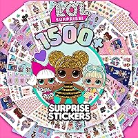 L.O.L. Surprise! 1500+ Little Sister & Tots Stickers, Queen Bee, Diva, Go-Go Gurl, Glitter Queen, Cosmic Queen, Shapes, Super B.B., Rocker, Cute Gifts for Girls Kids Teens Adults