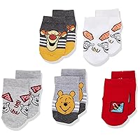 WINNIE THE POOH Baby 5 Pack Shorty Socks