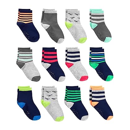 Simple Joys by Carter's Unisex Toddlers and Babies' Crew Socks, 12 Pairs