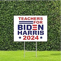 Teachers for Biden Harris 2024 Re Election Campaign Signs Coroplast Yard Sign