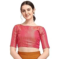 Aashita Creations Jacquard Red Red Color Saree Blouse for Women_1090