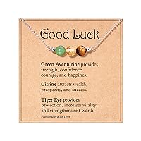 Jeka New Beginning Good Luck Congratulations Gift for Women Healing Crystal Necklace for Best Friends Daughter Mom Sister