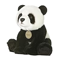 Aurora® Realistic Miyoni® Panda Stuffed Animal - Lifelike Detail - Cherished Companionship - Black and White 10 Inches
