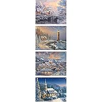 Ceaco - 4 in 1 Multipack - Thomas Kinkade - Holiday - (4) 500 Piece Jigsaw Puzzles