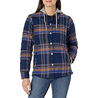Dickies Women's Flannel Hooded Shirt Jacket
