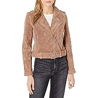 womens Luxury Clothing Cropped Suede Leather Motorcycle Jackets, Comfortable & Stylish Coats