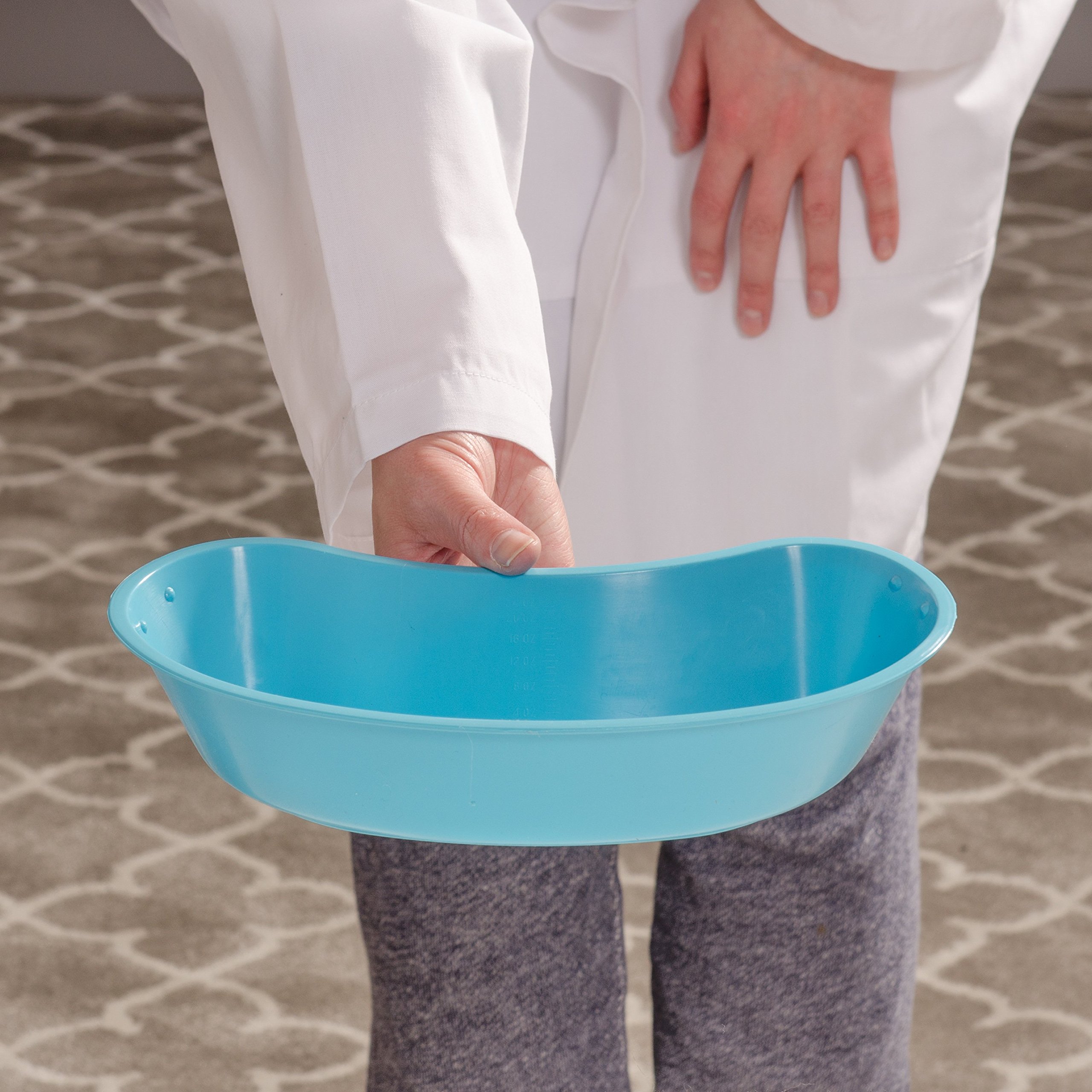 DMI Emesis Basin, Autoclavable, Kidney Shaped, Durable Design, Visual Measurements, Made in USA