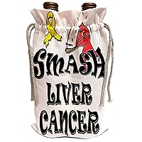 3dRose Blonde Designs Smash The Causes - Smash Liver Cancer - Wine Bag (wbg_195996_1)
