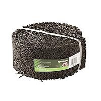 Plow & Hearth 55632 Recycled Rubbe Permanent Garden Mulch Border, 120 L x 4.50 W, Black