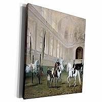 3dRose Morning Exercise in the Winter Riding School by... - Museum Grade Canvas Wrap (cw_129782_1)