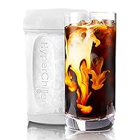 HC2W Patented Iced Coffee/Beverage Cooler, NEW, IMPROVED,STRONGER AND MORE DURABLE! Ready in One Minute, Reusable for Iced Tea, Wine, Spirits, Alcohol, Juice, 12.5 Oz, White