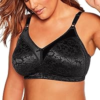 Bali Women's Double Support Lace Wireless Bra, Stay-in-Place Straps, Wirefree Bra