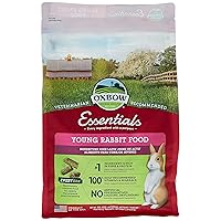 Oxbow Essentials Young Rabbit Food - All Natural Rabbit Pellets- High Energy & Calcium- Made in the USA - All Natural Vitamins & Minerals- Veterinarian Recommended- 5 lb.