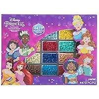 Perler Disney Princesses Deluxe Fused Bead Activity Kit with Patterns and Pegboards, Finished Project Sizes Vary, Multicolor 4474 Pieces