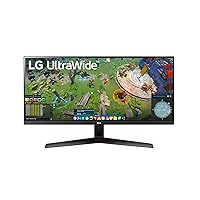LG 29WP60G-B 29 Inch 21:9 UltraWide Full HD (2560 x 1080) IPS Monitor with sRGB 99% Color Gamut and HDR 10, USB Type-C Connectivity and 3-Side Virtually Borderless Display, Black (Renewed)