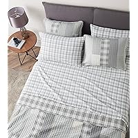 Eddie Bauer - Queen Sheets, Cotton Flannel Bedding Set, Brushed for Extra Softness, Cozy Home Decor (Beacon Hill Ivory)