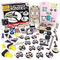 40in1 STEM Robotics Kit for Kids - DIY Robots with Electronics, Sensors, and 100+ Parts - Educational Gift for 8-12 Years