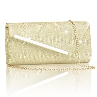 Larcenciel Glitter Evening Bag, Formal Envelope Clutch Purses for Women, Ladies Handbag for Wedding Party Cocktail Date Night