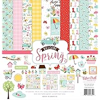 Echo Park Paper Company Welcome Spring Collection Kit Paper, 12-x-12-Inch