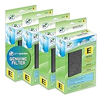GermGuardian Filter E HEPA Pure Genuine Air Purifier Replacement Filter, Removes 99.97% of Pollutants, for AC4100, AC4100CA AC4150BL, AC4150PCA Air Purifiers, 4-Pack, Black, FLT41004PK