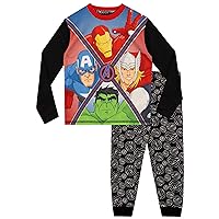 Marvel Boys' Avengers Iron Man Captain America Thor Hulk Pajamas Size 7 Multicoloured