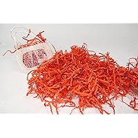 7 Ounce Paper Shred Crinkle and Filler Paper Gift Wrap Supply (Orange)
