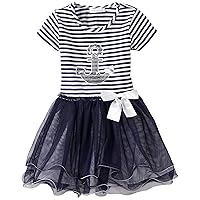 Bonnie Jean Baby Girls Sailor Nautical Spring Summer Dress, Navy, 4-6X